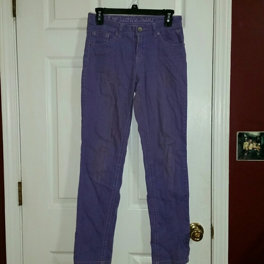 Justice: purple skinny jeans